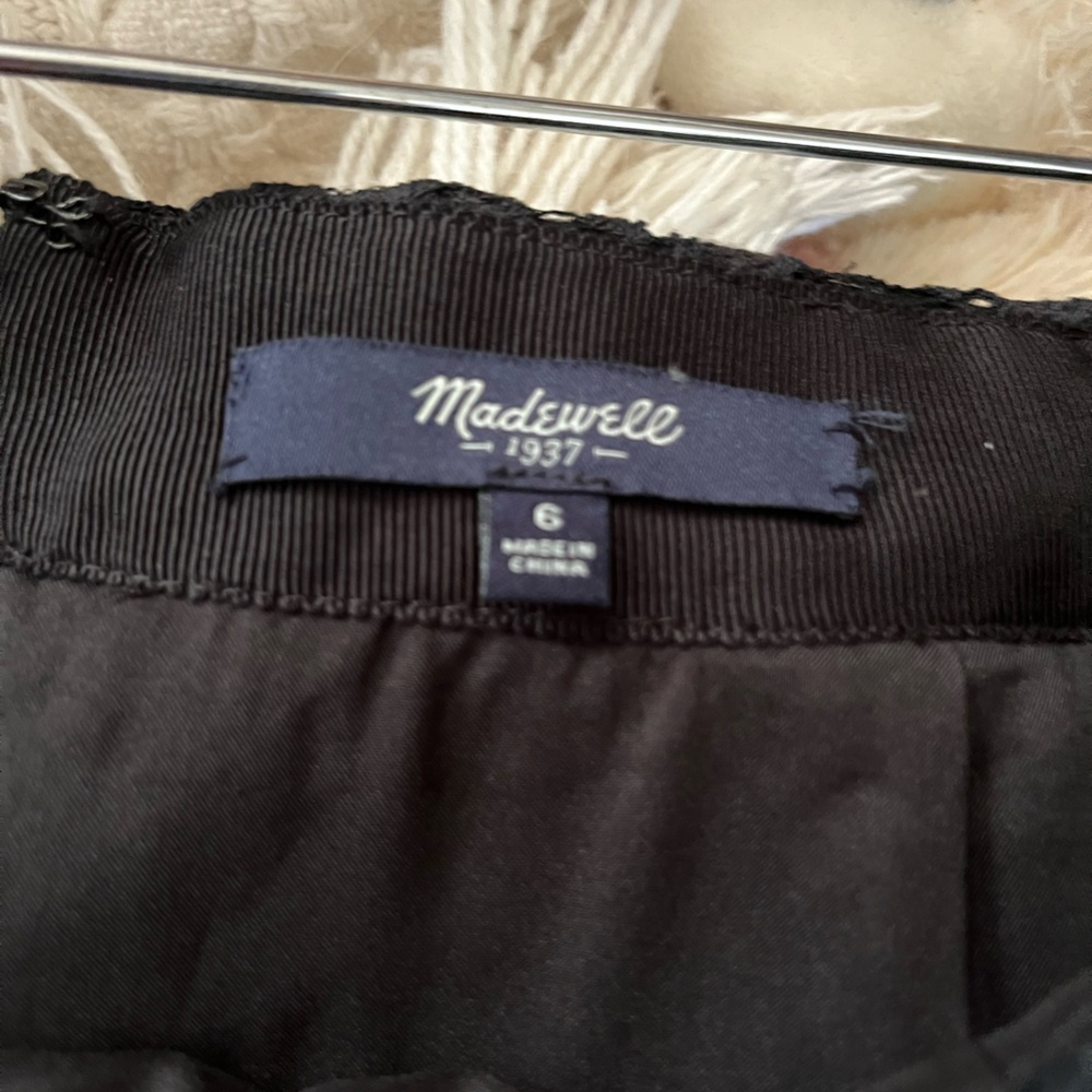 Madewell Black Lace A-Line Mini Skirt Size 6 - Picture 3 of 3